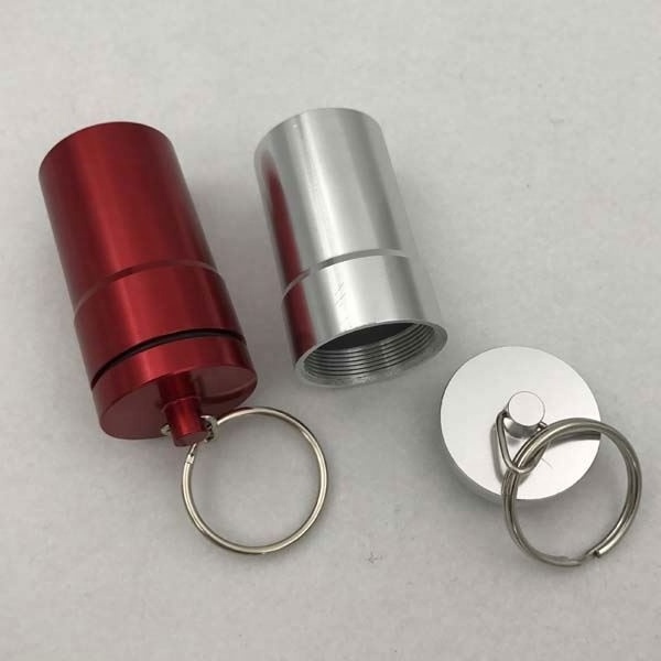 Metal Keychain Stainless Steel Coffee Tea Canister with Keyring