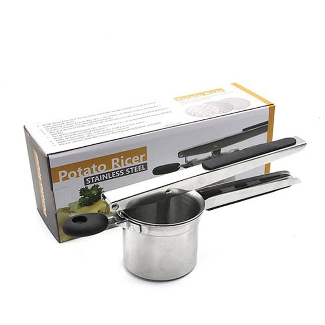 Stainless Steel Potato Ricer And Masher With 3 Ricing Discs For Baby Food Strainer Fruit Masher And Food Press