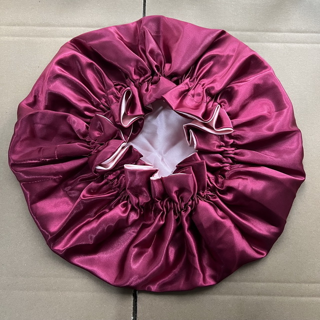 Custom Double Layer Satin Hair Designers Bonnets