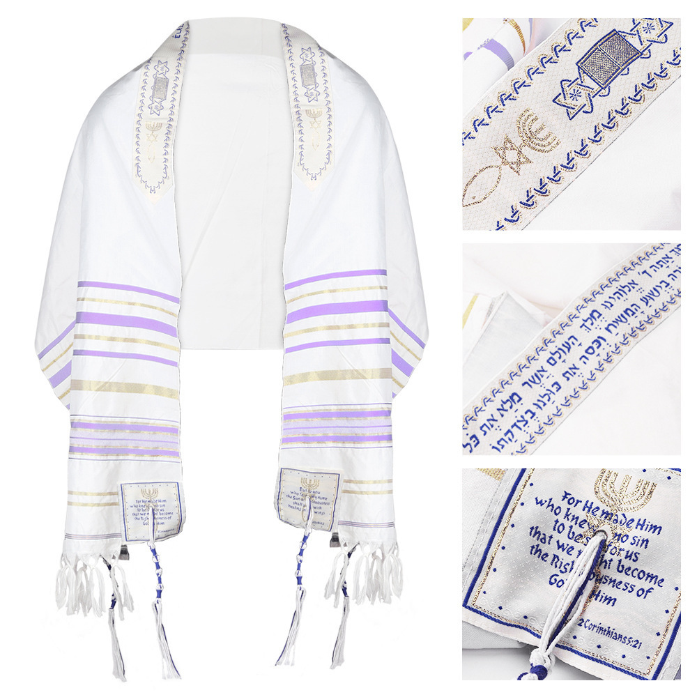 52x180cm Large Polyester Arab Scarf 10 Colors Stock Muslim Israeli Kosher Talit deJewish Tallit Israel Prayer Shawls