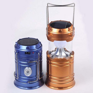 Rechargeable Portable Outdoor Led Solar Camping Lantern with Solar