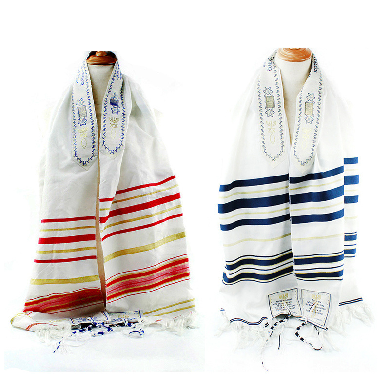 52x180cm Large Polyester Arab Scarf 10 Colors Stock Muslim Israeli Kosher Talit deJewish Tallit Israel Prayer Shawls