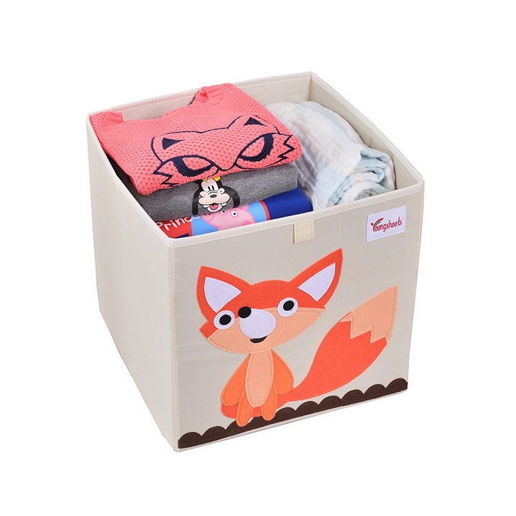 Eco Friendly Fabric Foldable Storage Cubes Toy Storage Box Organizer for Kids Toy Chest