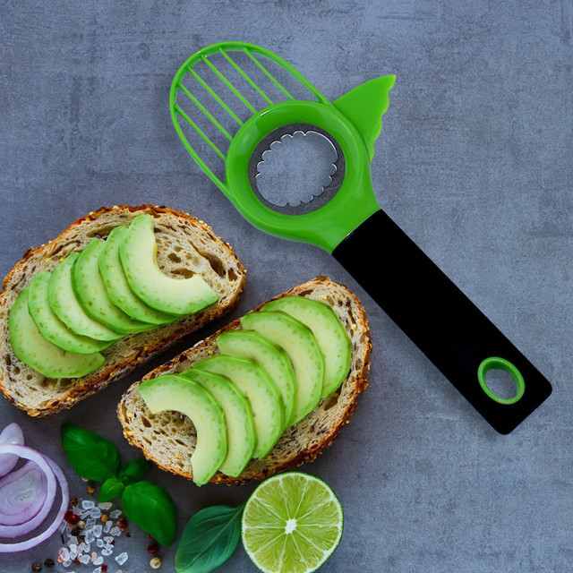 Hotsell  Multifunctional Avocado Cutter Avocado Separator Kitchen Tools 3-in-1 Avocado Slicer