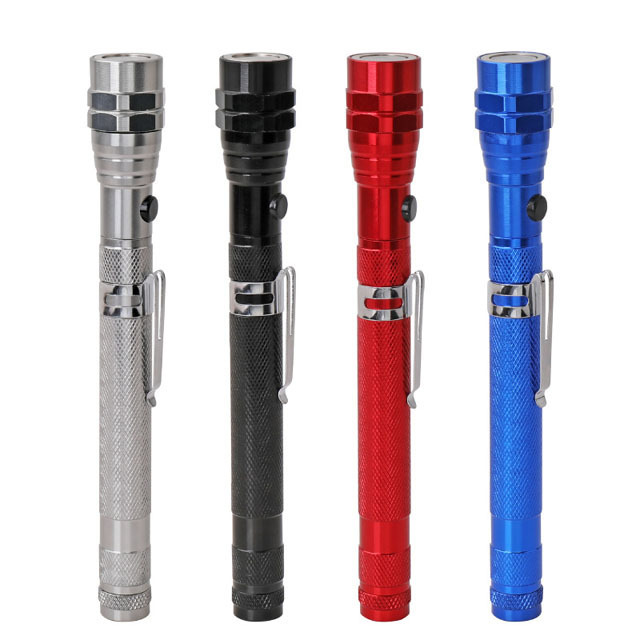 Adjustable LED Torch Flashlight Aluminium Telescoping Led Flashlights With Magnet