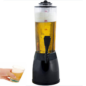 Plastic Draft Beer Tower 3L Tabletop Drink Beer Dispenser for Party