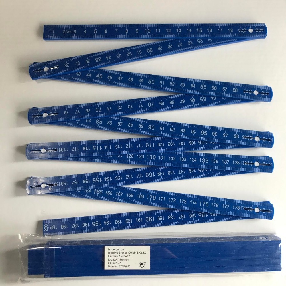 Promotional Customized 2 Meter Plastic Foldable Flexible Scale Folding Rulers