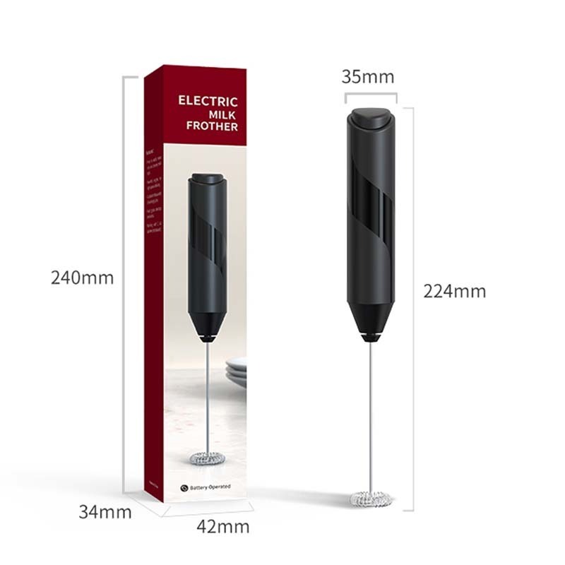 Factory Professional Battery Operated Foam Maker Electric Foamer Coffee Handheld Electric Milk Frother