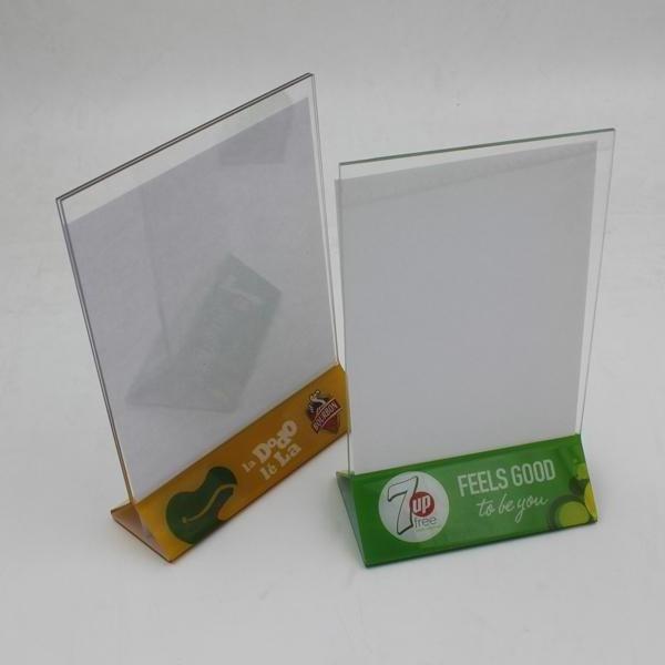 Custom Restaurant Plastic Acrylic Table Stand Menu Holder