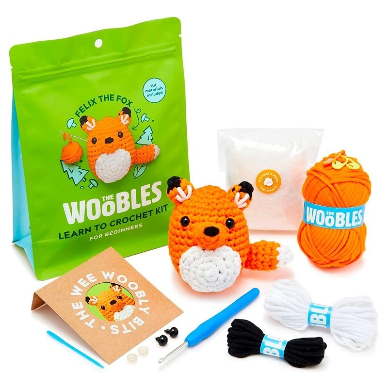 Custom Stuffed DIY Craft Animal Knitting Sets Beginners Crochet Kit Animal for Adults and Kids