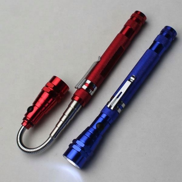 Adjustable LED Torch Flashlight Aluminium Telescoping Led Flashlights With Magnet