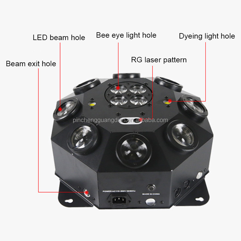 New RGBW Bee Eye 5 In1 Laser Beam Spider Disco Laser Light Led Moving Head Light Moving Light