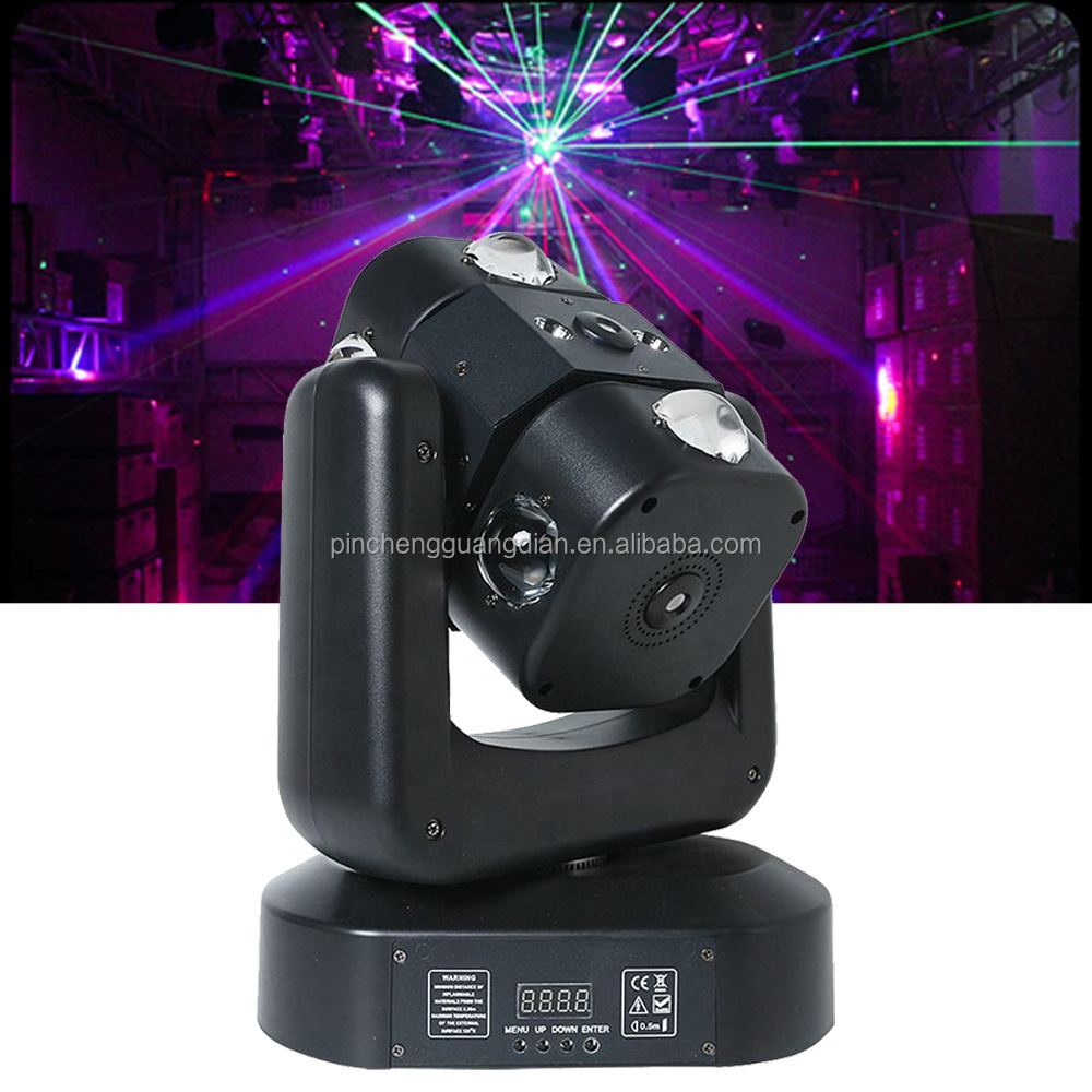 Factory New Style LED Arm Wind Fire Wheel lamp Red Green Laser LED Moving Head Lights  Party Lights Laser stage lamps Disco