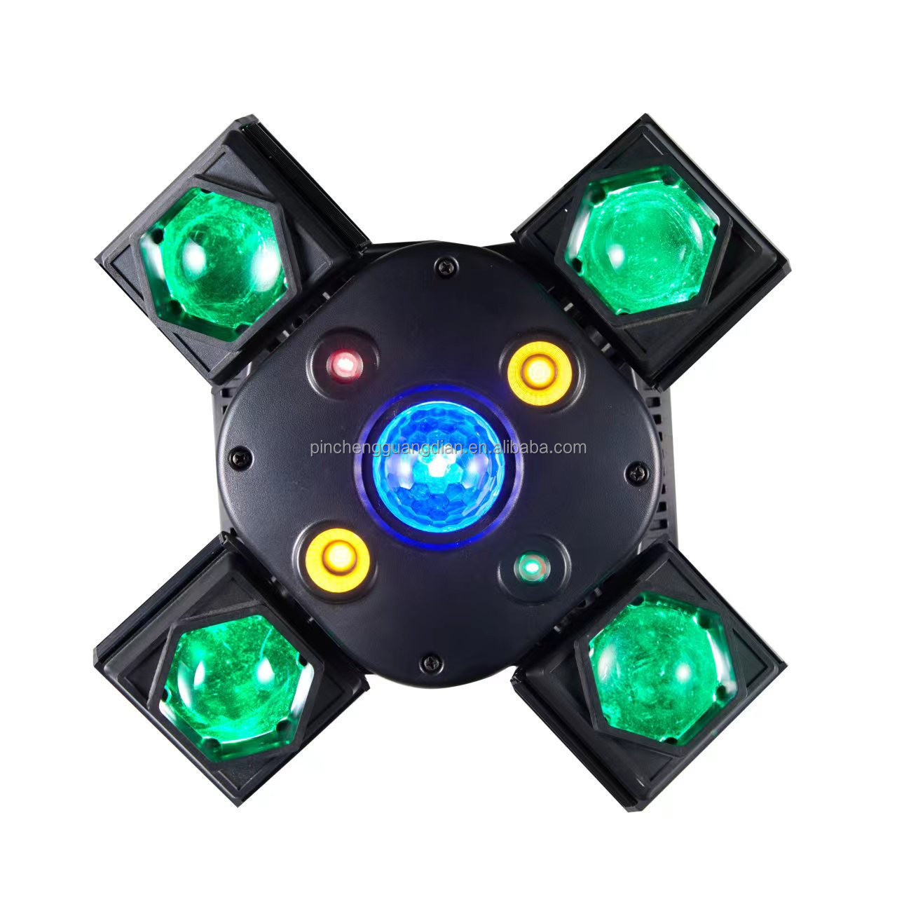 New Mini 4 Arms Beam Bees' Eye Strobe Laser Light 80W 4 In 1 Led Moving Head Light For Dj Disco Party Stage Show