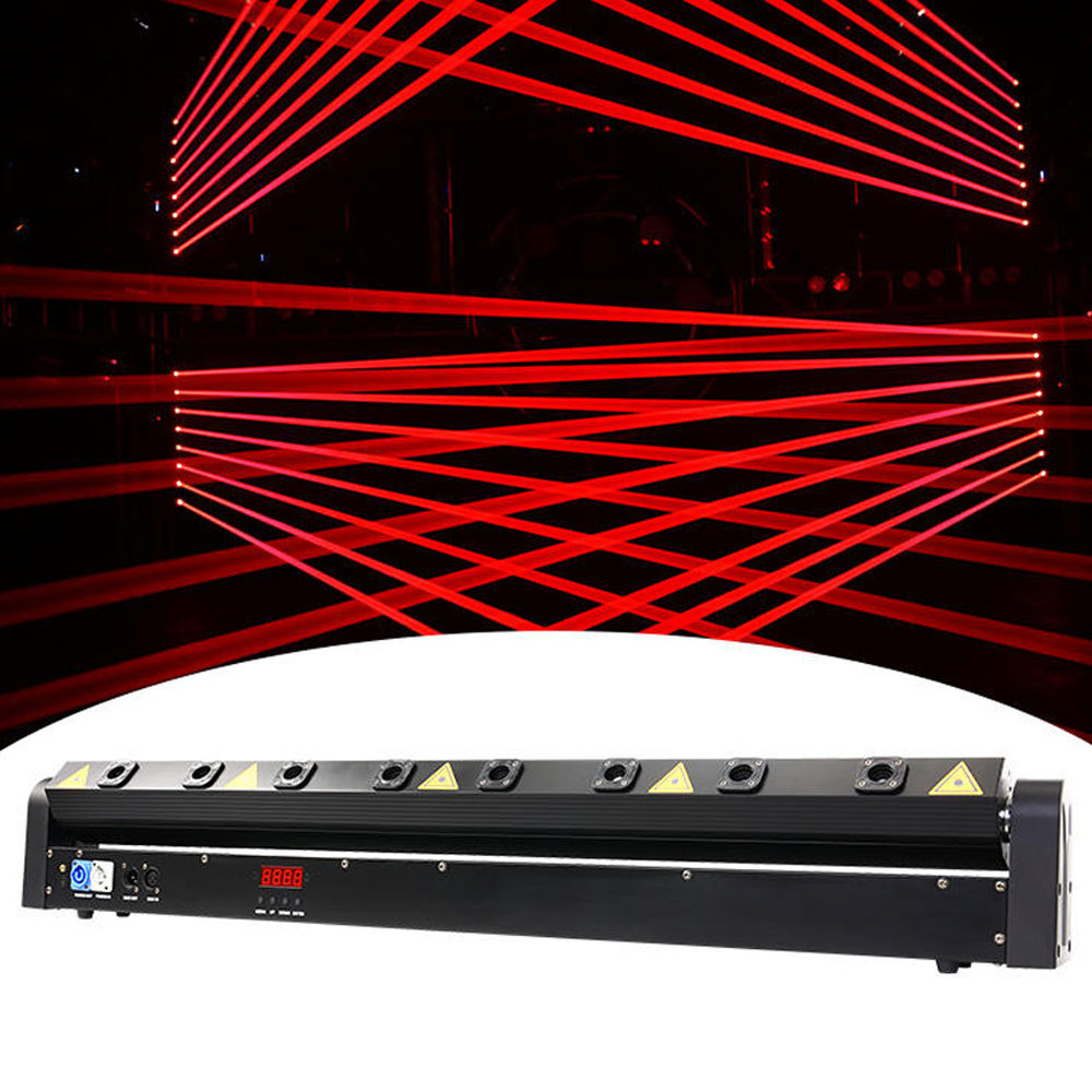 High Quality 8 Eyes Red Moving Head Laser Light Red 500Mw Laser Light Show For Dj Show Concert Party Ktv