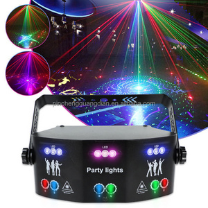 Hot Factory Wholesale 15 Eye Strobe Laser Stage Light Dmx 512 Dj Beam Disco Lamp Remote Control For Home Party Led Decoration