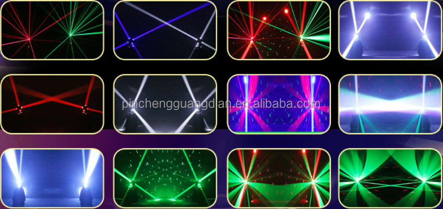 New 4*10W Mushroom Light Laser Cool Running Led Infinity Mirror Beam Shaking Head Dj Party Disco Stage Light