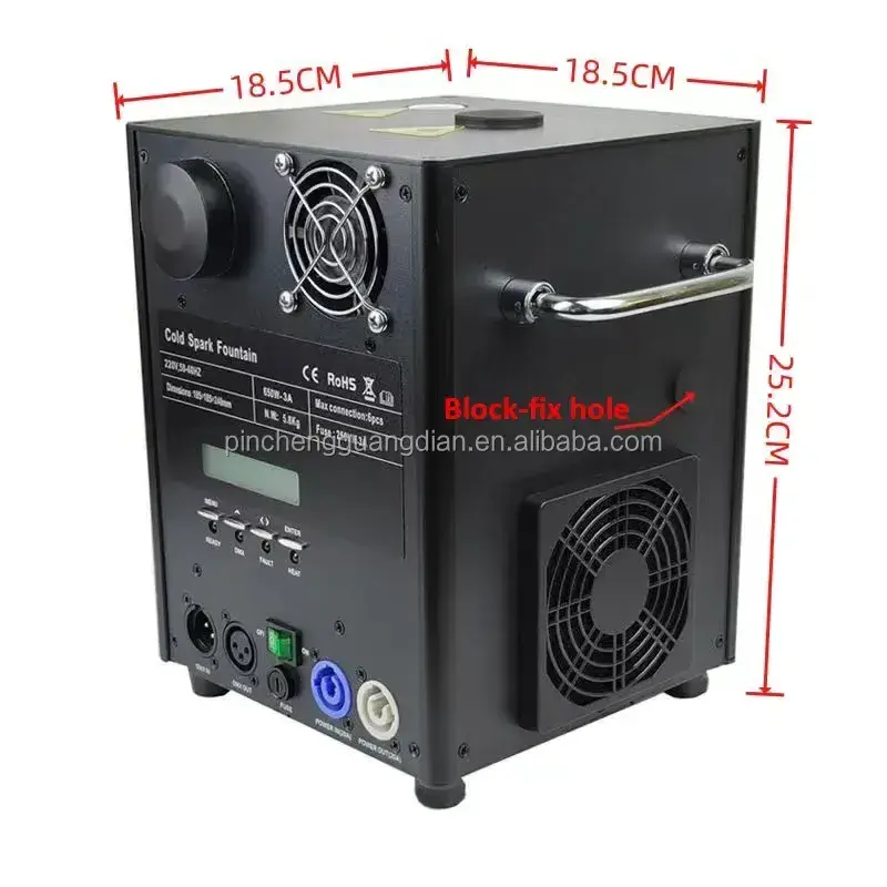 Hot Sale 650W Stage Electronic Flower Spray Machine Dmx Remote Control Wedding Electric Sparklers Fireworks