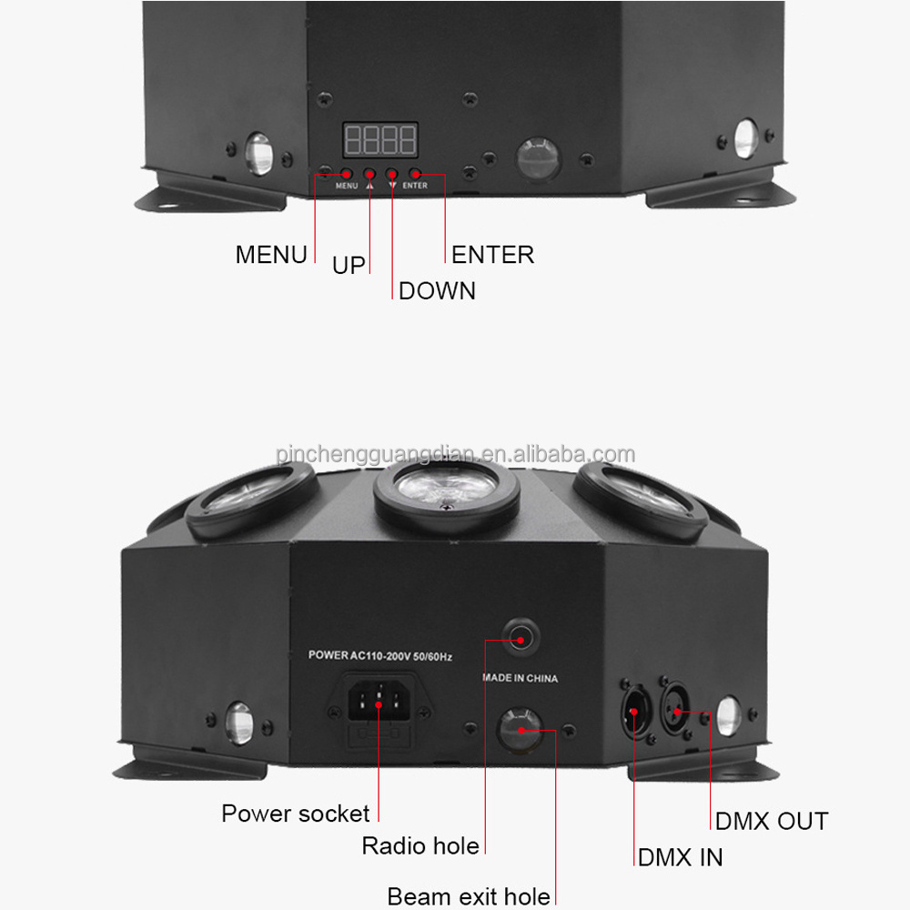 New RGBW Bee Eye 5 In1 Laser Beam Spider Disco Laser Light Led Moving Head Light Moving Light