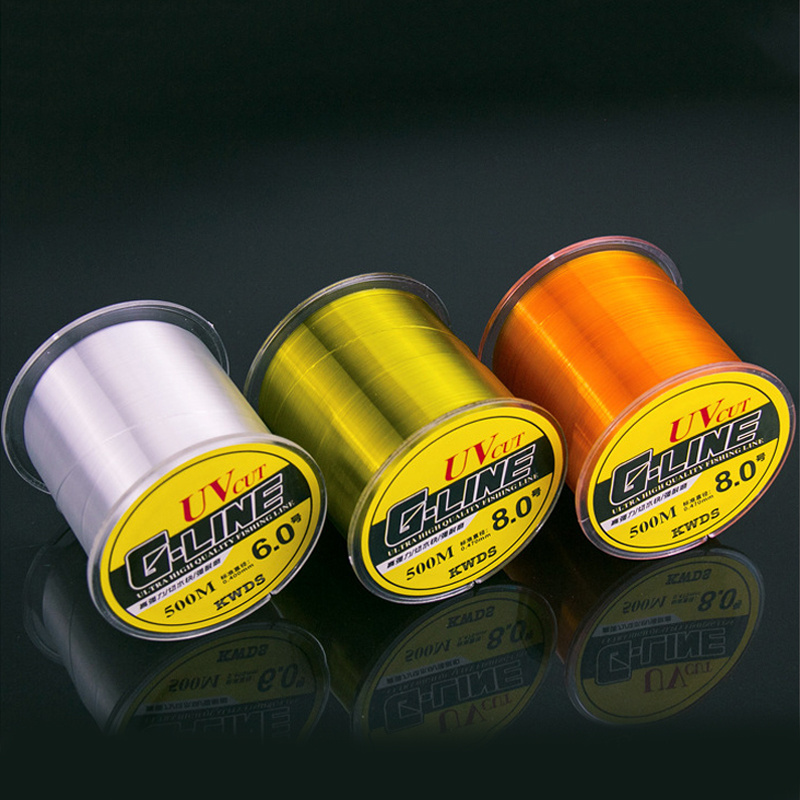 Custom 500m Super Strong Nylon Fishing Line Monofilament Fluorocarbon coating Fishing Line