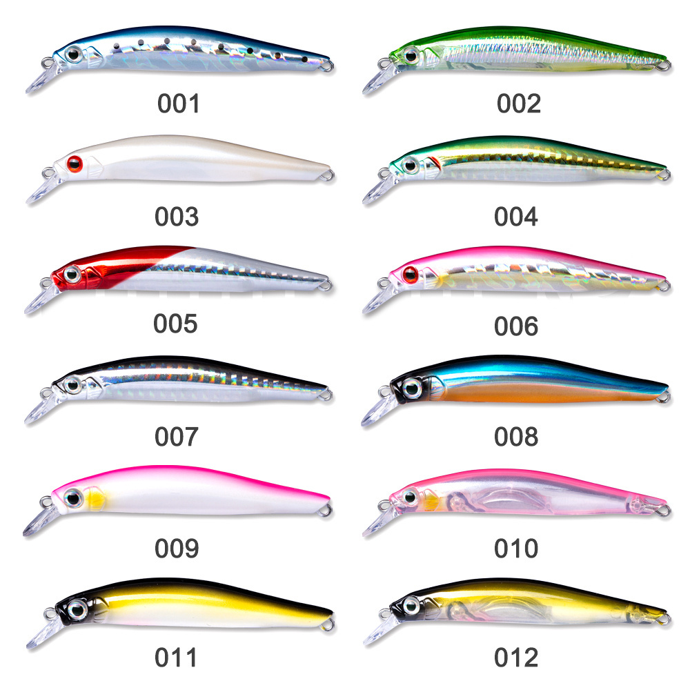 70mm/80mm Bass master sinking minnow bait swimbait trout bass fishing lure pesca