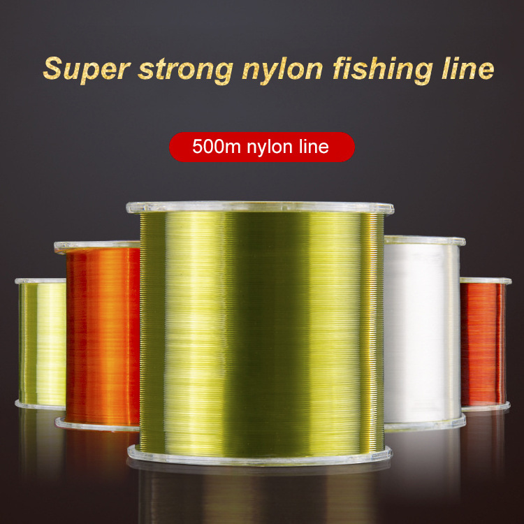 Custom 500m Super Strong Nylon Fishing Line Monofilament Fluorocarbon coating Fishing Line