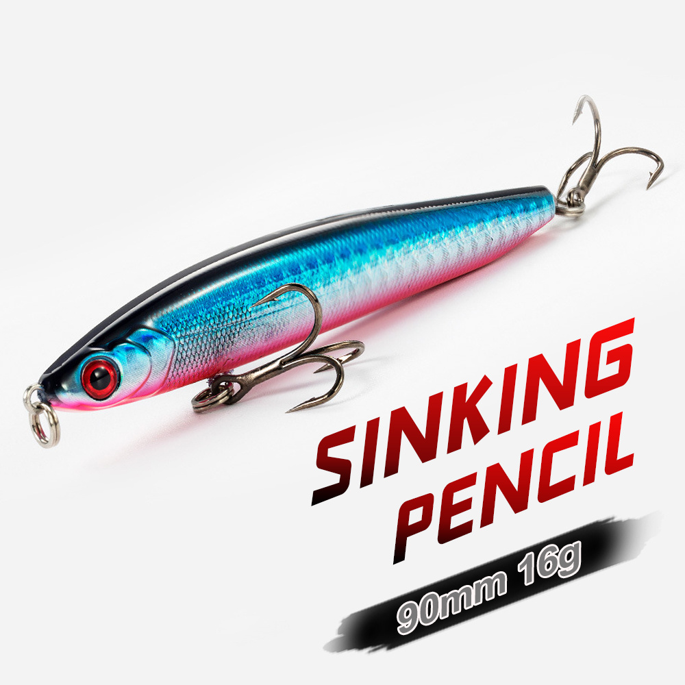 90mm 16g OEM hard body sinking pencil hard fishing lure long casting artificial  swim bait fishing lure stickbait