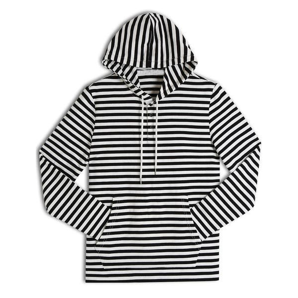 Adult Size Black And White Striped Hoodie Sublimation Striped Pullover Hoodie Striped Zipper Hoodie