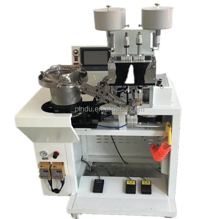 automatic plastic pearl beads coating machine/pearl beads punching attaching machine