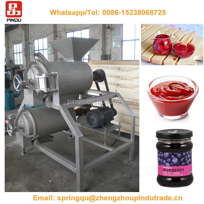 Industrial fruit vegetable orange avocado acai pulp tomato puree juicer ...