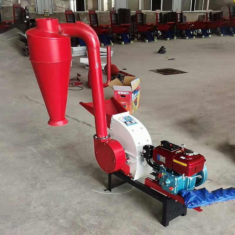 factory small multifunctional portable high effective alfalfa corn straw hammer mill grinding machine with cyclone for hot sale