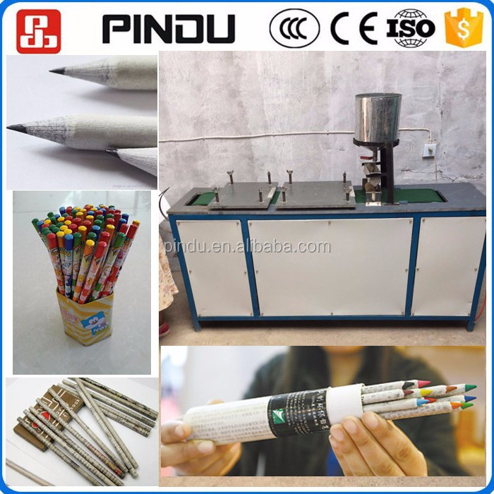 paper pencil making machine newspaper pencil rolling production line Recycling waste paper pencil machinery for factory