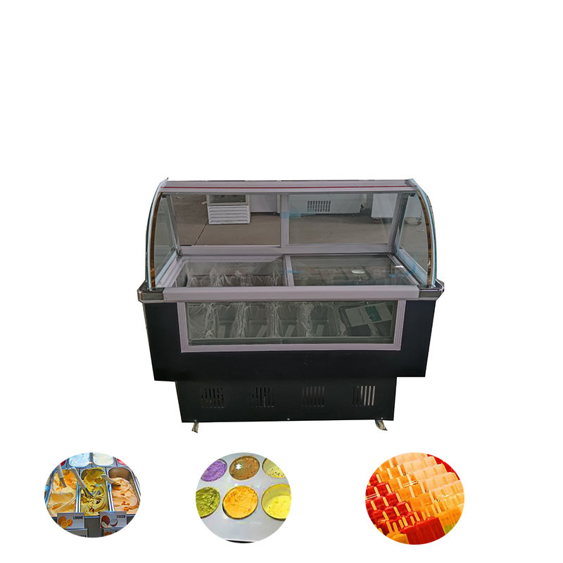 ce Cream Display Freezer Refrigerator Cabinet Ice Cream Keep Cooling Cake Display Fridge Refrigerator Chiller Freezer For Bakery