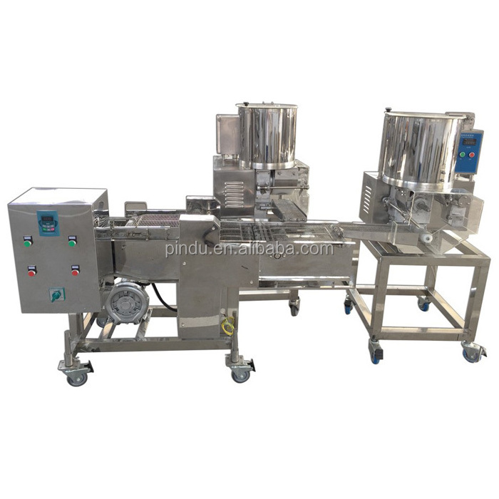 automatic burger patty forming machines chicken nugget production line apple pie making machine