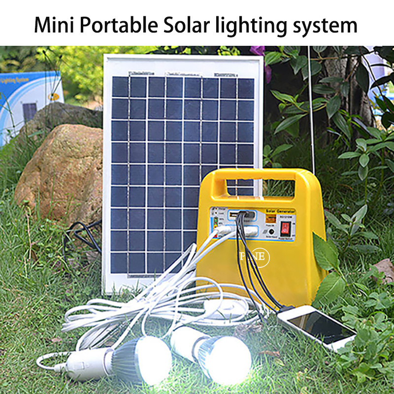 wholesale 10W 20W 30W  50W Small-scale solar power generation system indoor solar light generator with panel