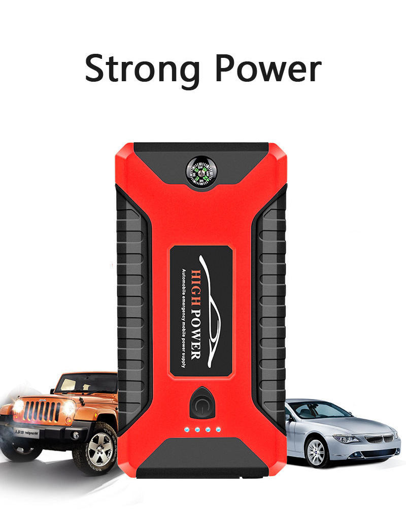 Hot Sale Emergency Vehicle Tools 12V  Battery Jump Start Car Jump Starter Power Bank With Air Compressor Tire Inflator