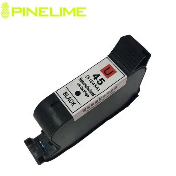 Pinelime Remanufactured Ink Cartridge for Hp45 51645A for Deskjet 200/710c/720c Printer Full Hp 45 Ink Cartridge Plotter CN;GUA