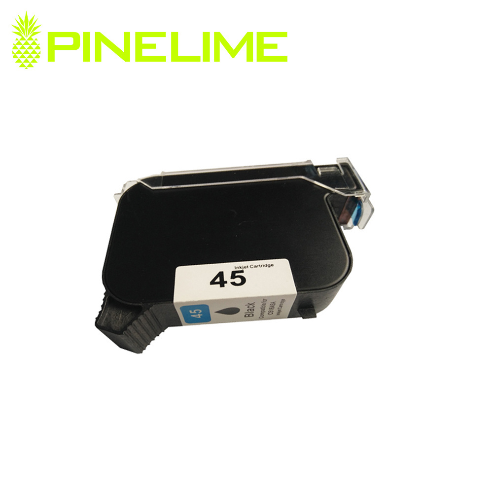 Pinelime Remanufactured Ink Cartridge for Hp45 51645A for Deskjet 200/710c/720c Printer Full Hp 45 Ink Cartridge Plotter CN;GUA