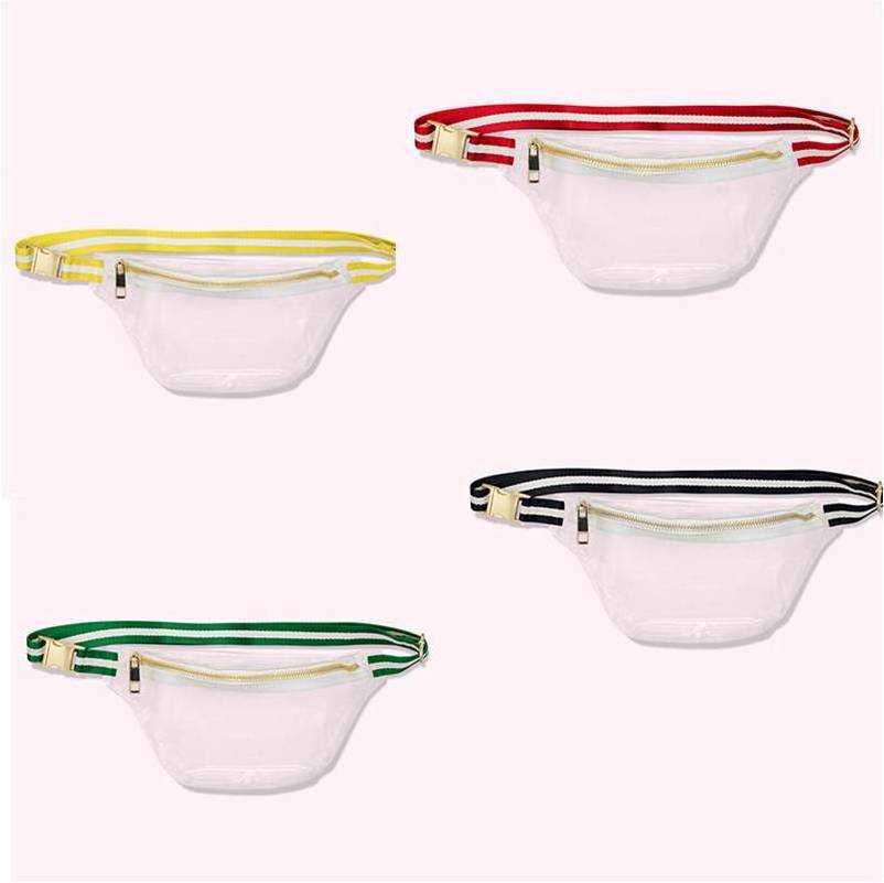 Summer Hotsale RTS Selling Cheap Funky crossbody bag Sports waist Bag Bum Bag for Women PVC transparent Clear Stadium Fanny Pack