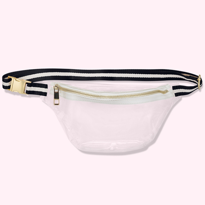 NEW Design RTS Stock Cheap Funky Crossbody bag Sports waist Bag Bum Bag for Women PVC transparent Clear Stadium Fanny Pack