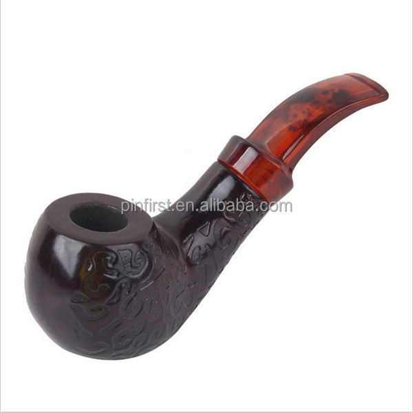 Top quality Tobacco Pipes Wooden Enchase Carved free Smoking Pipe