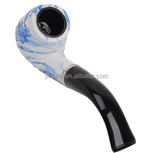 Newest Blue and White Porcelain Stylish Bakelite Smoking Pipe Tobacco Cigarettes Cigar Pipe