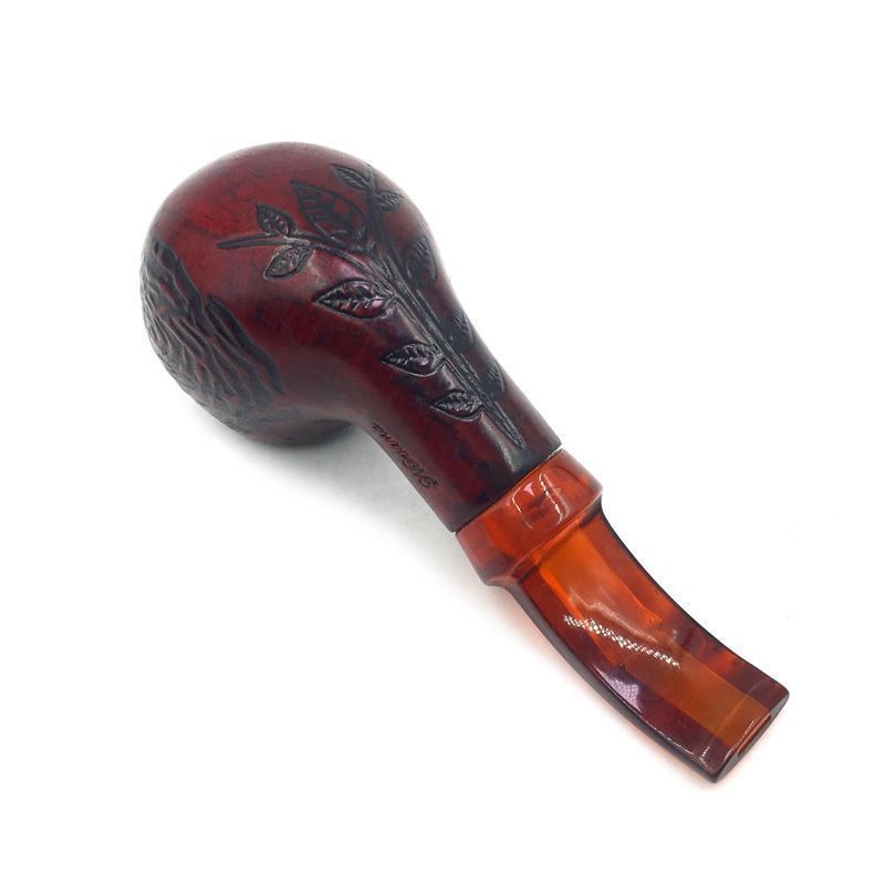 Top quality Tobacco Pipes Wooden Enchase Carved free Smoking Pipe