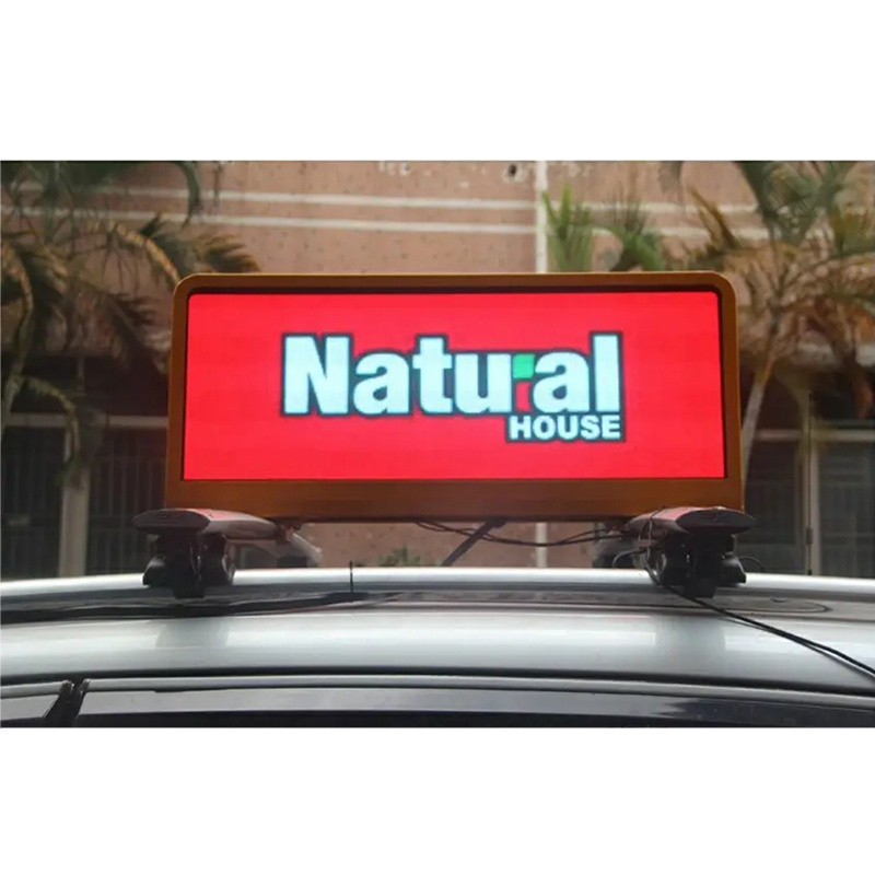 p2.5 Car Advertising LED Screen p5 Taxi Glass Back Advertising Double Side 4G WIFI Taxi Top Led Display