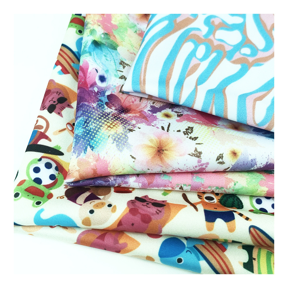 No MOQ 2022 Custom Swim Fabric 92 Polyester 8 Spandex Digital Printing High Quality  For Summer Swimwear Swimsuit Fabric