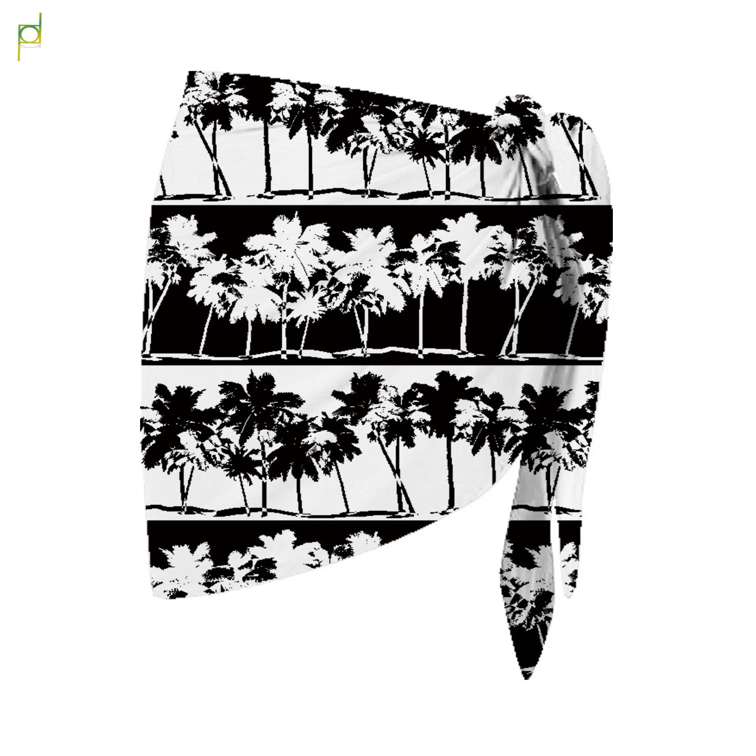 Custom MOQ 1 Wholesale Hawaiian Logo Sarongs Beachwear Floral Print Women Beach Bikini Wrap