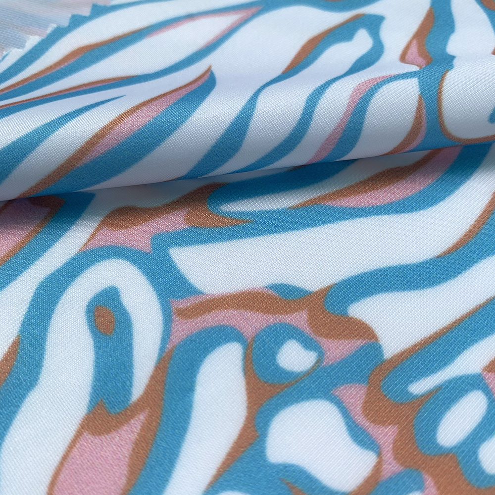 No MOQ 2022 Custom Swim Fabric 92 Polyester 8 Spandex Digital Printing High Quality  For Summer Swimwear Swimsuit Fabric