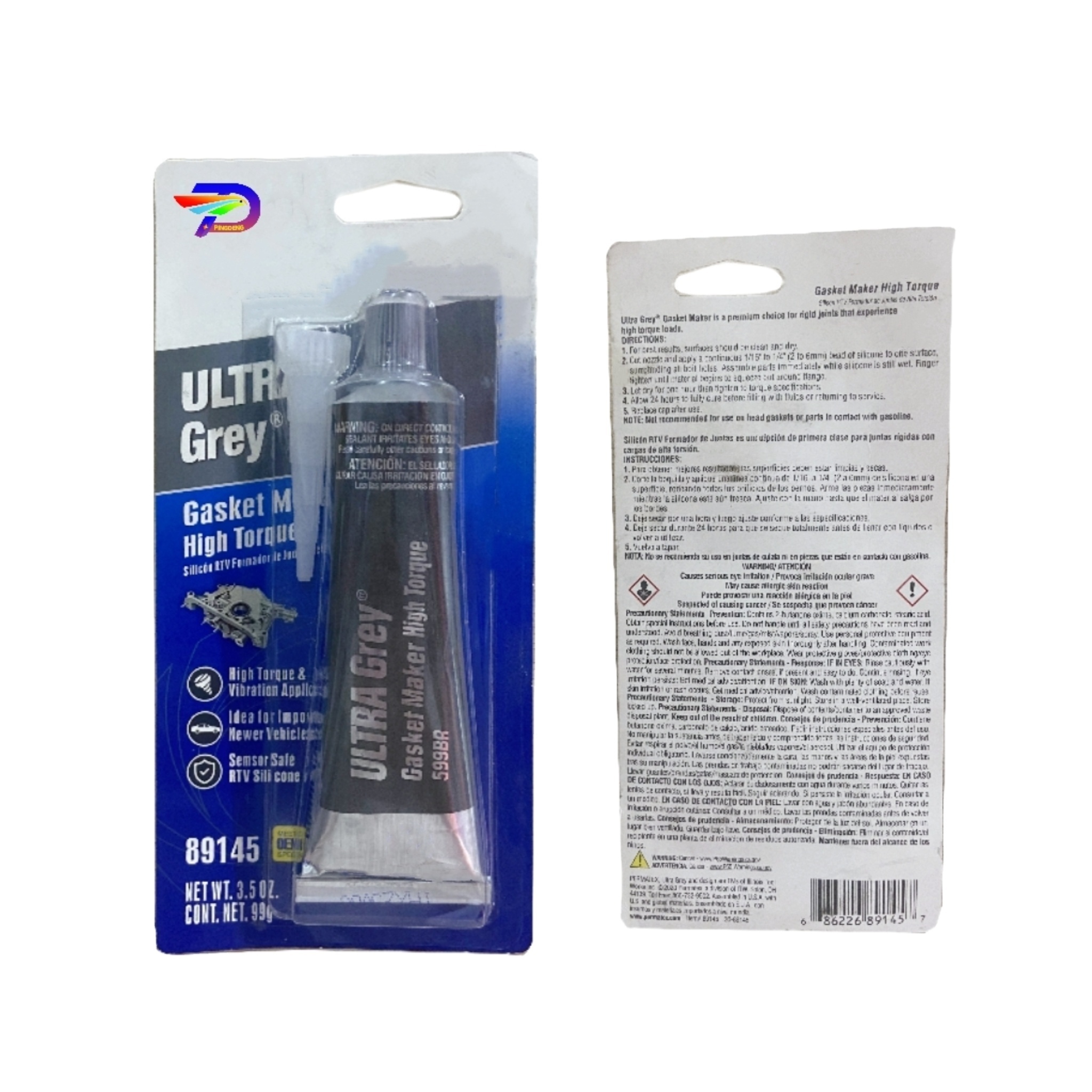 Factory price 85g ultra grey high temperature resistant 3+3 RTV gasket silicone sealant glue