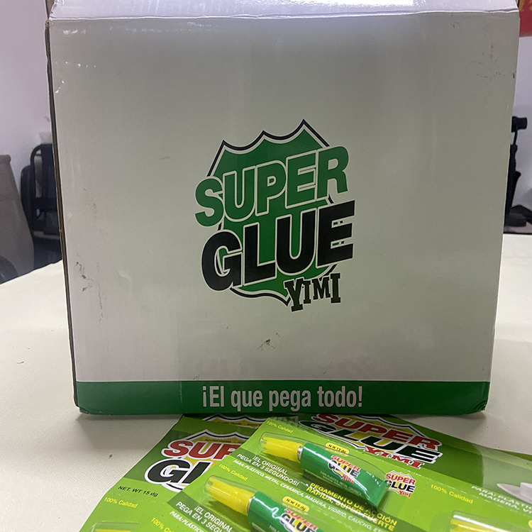 Factory cheap price 1.5g 3g Fast dry 502 Super Glue 12 pieces per cardboard for plastic,rubber, wood,ceramic,metal bonding