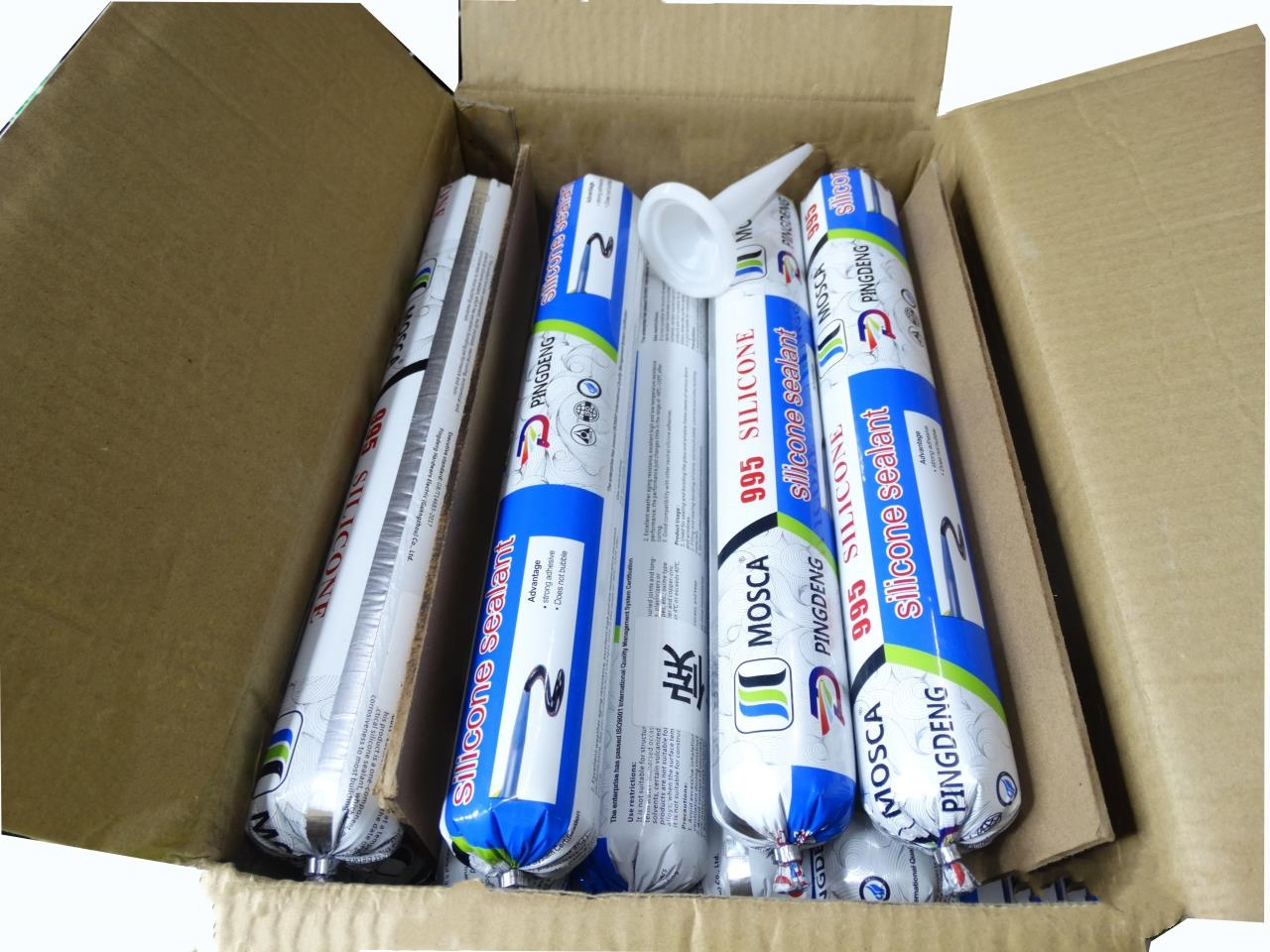 590ML Sausage Packing fast Cure Silicone Sealant White caulking epoxy ab glue marble adhesive  For Sealing Windows Glass Door